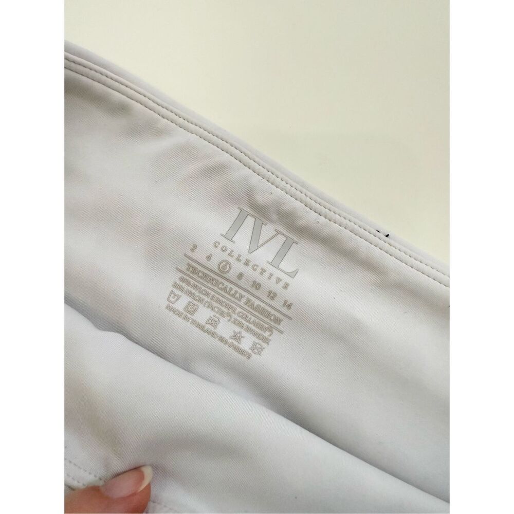 IVL Collective Womens Jet Black Lotus Side Colorblock Leggings Size 6 - Picture 3 of 4